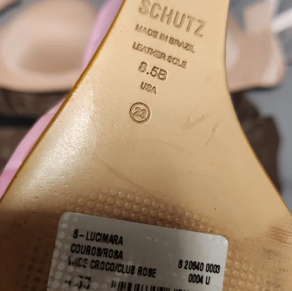 Schutz Croc-Embossed Lucimara Wedge Sandals - Picture 6 of 6